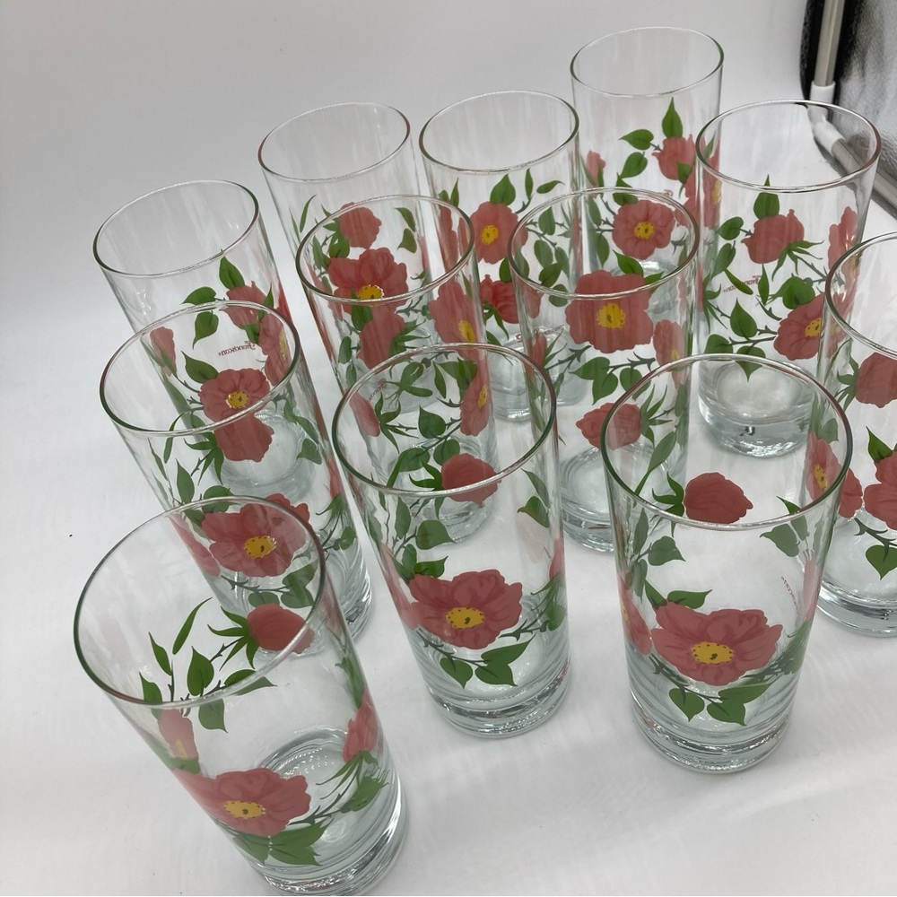 Franciscan Desert Rose Glass Tumblers Set of 12 - Picture 5 of 10